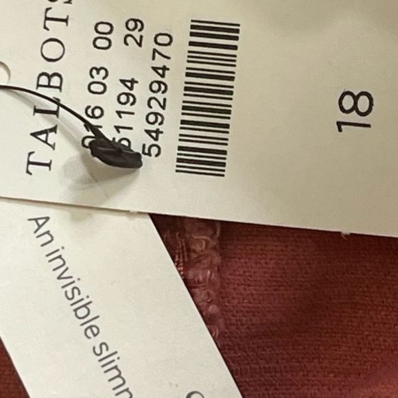 ❤️Sold Talbots Stretch Corduroy Straight Leg Pant Mallard Embroidered Size 18 - Picture 12 of 15